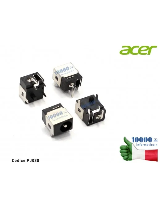 PJ038 Connettore DC Power Jack PJ038 ACER Aspire 3050 3680 3690 4520 4720 5050 5100 5600 9500 Travelmate 2480 290 3270 Aspire...