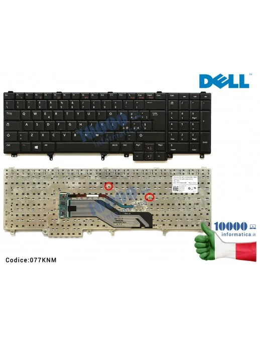 077KNM Tastiera Italiana DELL Latitude E6520 E6530 E6540 Precision M4600 M4800 M6600 (CON PUNTATORE MOUSE) PK130FH2E14