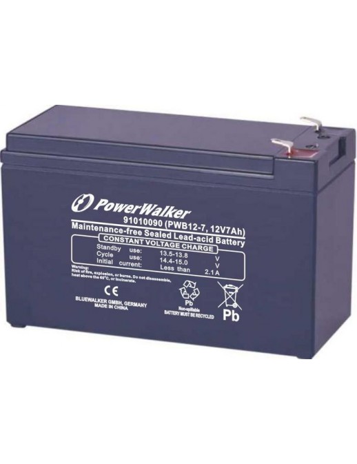 91010090 91010090 PowerWalker 7Ah, Lead Acid, 12V