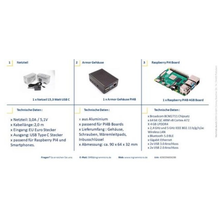 SI-RPI4B-ARMOR 4GB Raspberry Pi 4B ARMOR 4GB KIT V . Basic kit with Powr adapter case and board SI-RPI4B-ARMOR 4GB Raspberry Pi 4B ARMOR 4GB KIT V . Basic kit with Powr adapter case and board