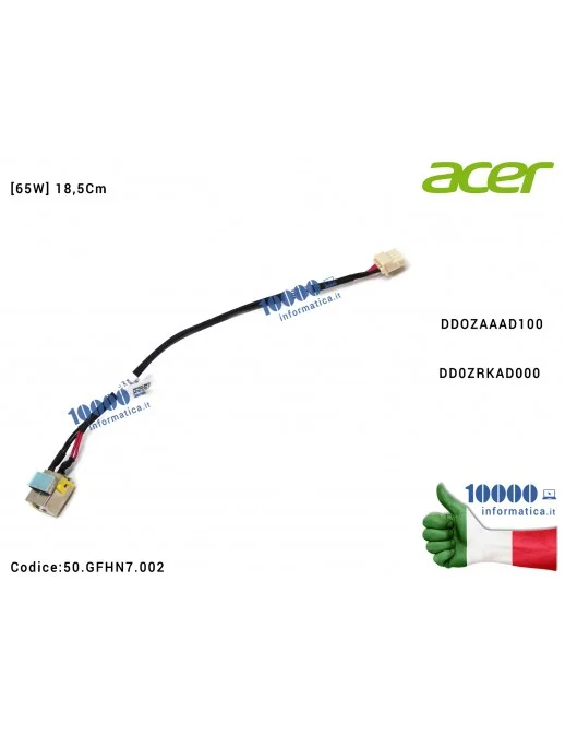 50.GFHN7.002 Connettore di Alimentazione DC Power Jack [65W] ACER Aspire E5-471 E5-471G E5-523G E5-553G E5-575 E5-575G E5-575...