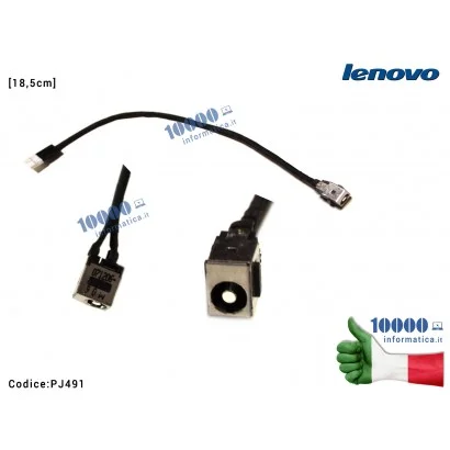 PJ491 Connettore DC Power Jack PJ491 LENOVO IdeaPad Z570 Z575 B470G B470E B475 B475E [18,5 cm]