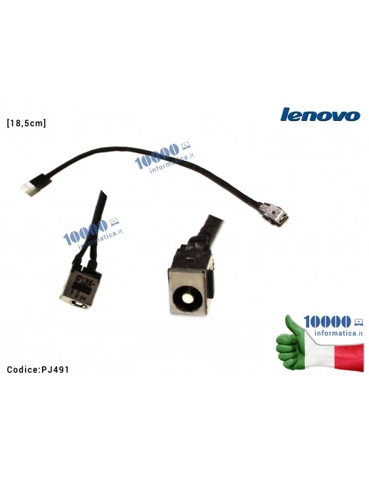 PJ491 Connettore DC Power Jack PJ491 LENOVO IdeaPad Z570 Z575 B470G B470E B475 B475E [18,5 cm]
