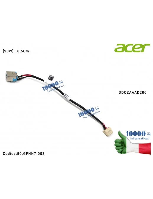 50.GFHN7.003 Connettore di Alimentazione DC Power Jack [90W] ACER Aspire E5-471 E5-471G E5-523G E5-553G E5-575 E5-575G E5-575...
