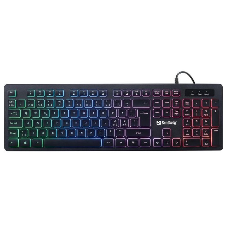 640-32 Sandberg Gamer Keyboard Stealth NORDIC Yes
