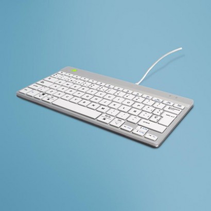 RGOCOESWDWH RGOCOESWDWH R-Go Compact Break keyboard QWERTY (ES), wired, white