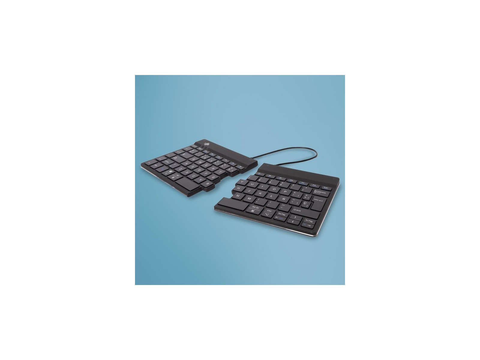 RGOSBESWLBL RGOSBESWLBL R-Go Split Break keyboard, QWERTY (ES), bluetooth, black