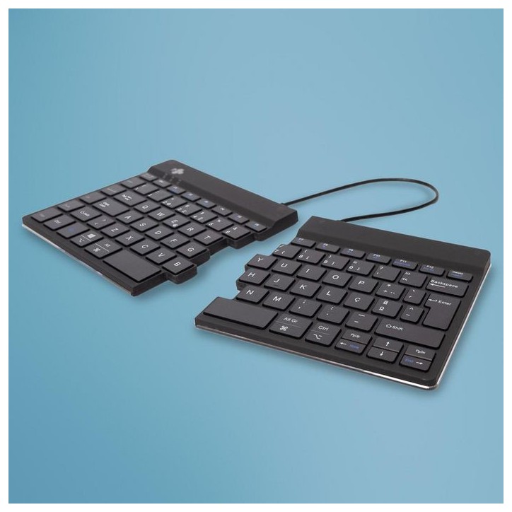 RGOSBPTWLBL R-Go Tools R-Go Split Break keyboard, QWERTY (PT), bluetooth, black
