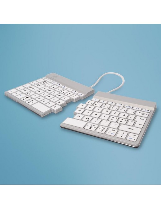 RGOSBPTWLWH RGOSBPTWLWH R-Go Split Break keyboard, QWERTY (PT), bluetooth, white