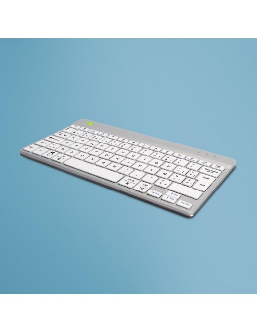 RGOCOBEWLWH RGOCOBEWLWH R-Go Tools R-Go Compact Break keyboard, AZERTY (BE), bluetooth, white