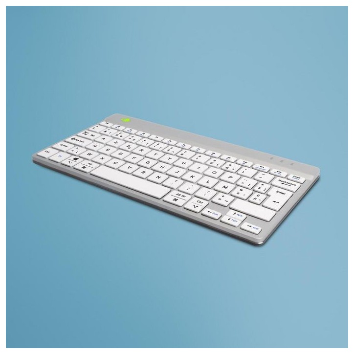 RGOCOBEWLWH R-Go Tools R-Go Compact Break keyboard, AZERTY (BE), bluetooth, white