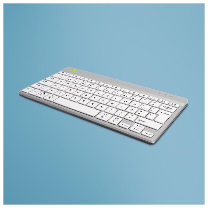 RGOCOPTWLWH R-Go Compact Break keyboard, QWERTY (PT), bluetooth, white