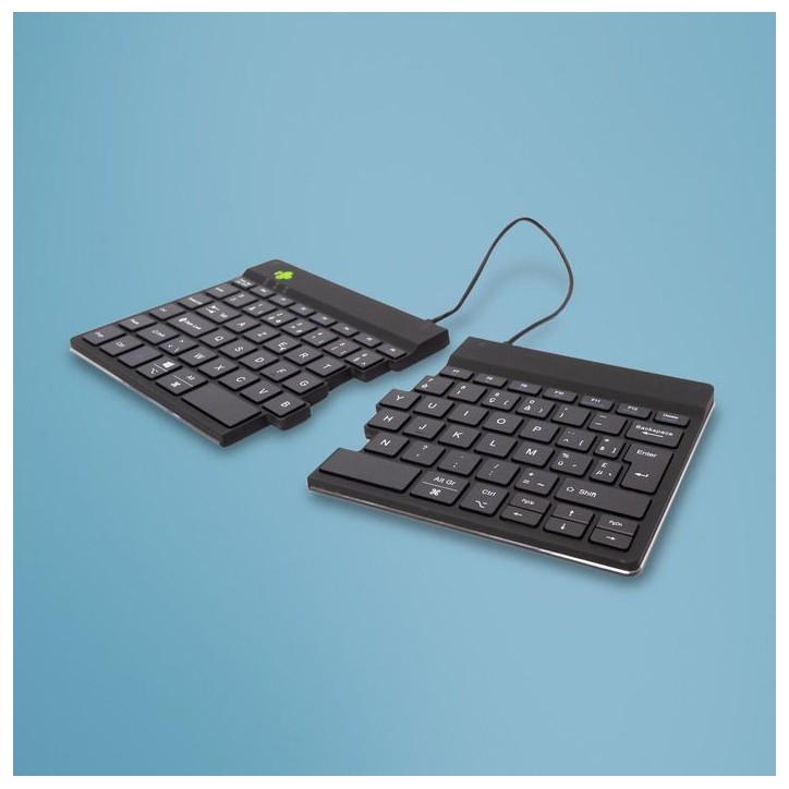 RGOSBBEWLBL R-Go Tools R-Go Split Break keyboard, AZERTY (BE), bluetooth, black