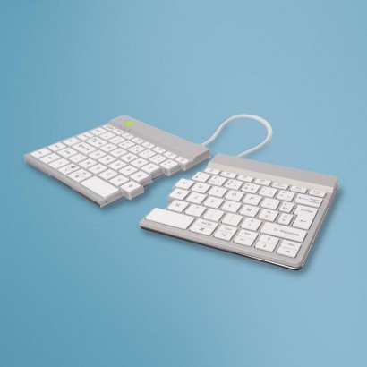 RGOSBFRWLWH RGOSBFRWLWH R-Go Split Break keyboard, AZERTY (FR), bluetooth, white