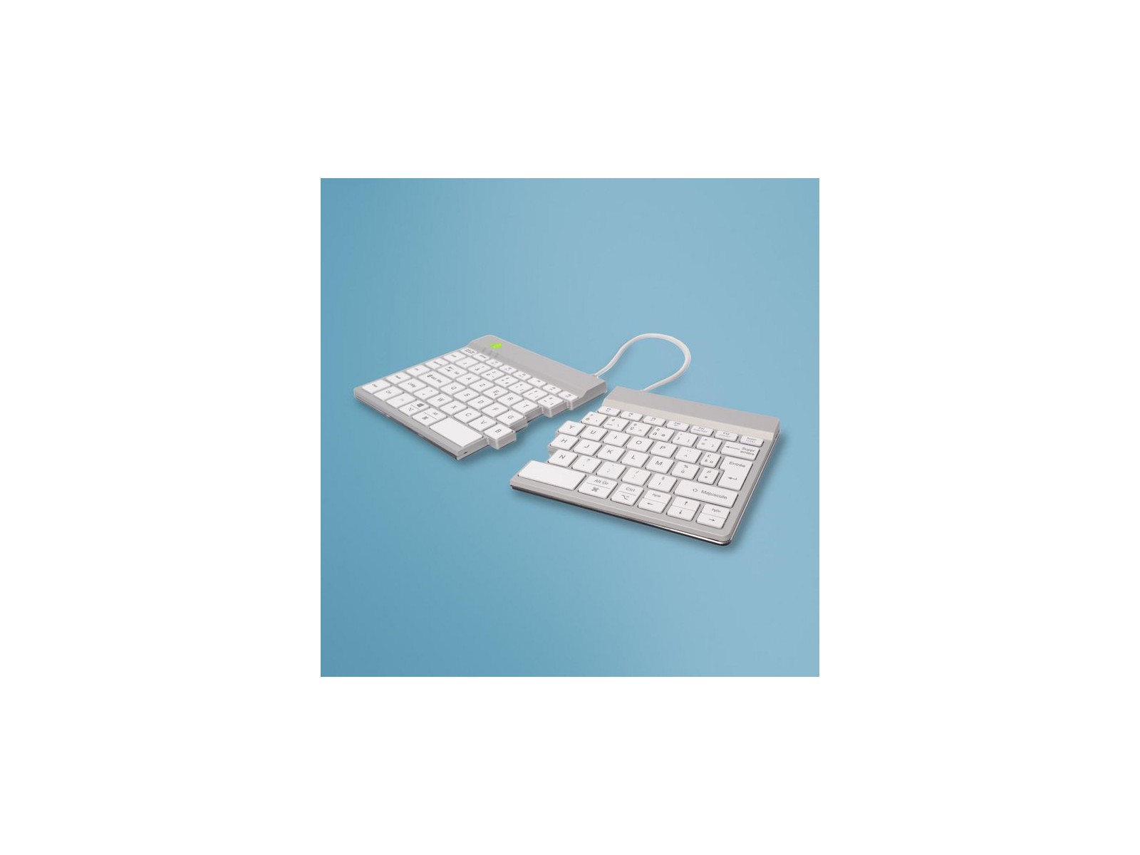 RGOSBFRWLWH RGOSBFRWLWH R-Go Split Break keyboard, AZERTY (FR), bluetooth, white