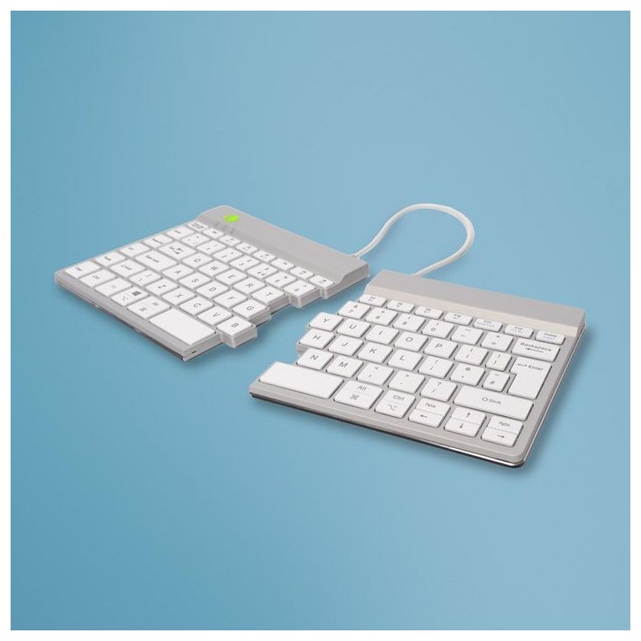 RGOSBUKWLWH R-Go Split Break keyboard, QWERTY (UK), bluetooth, white