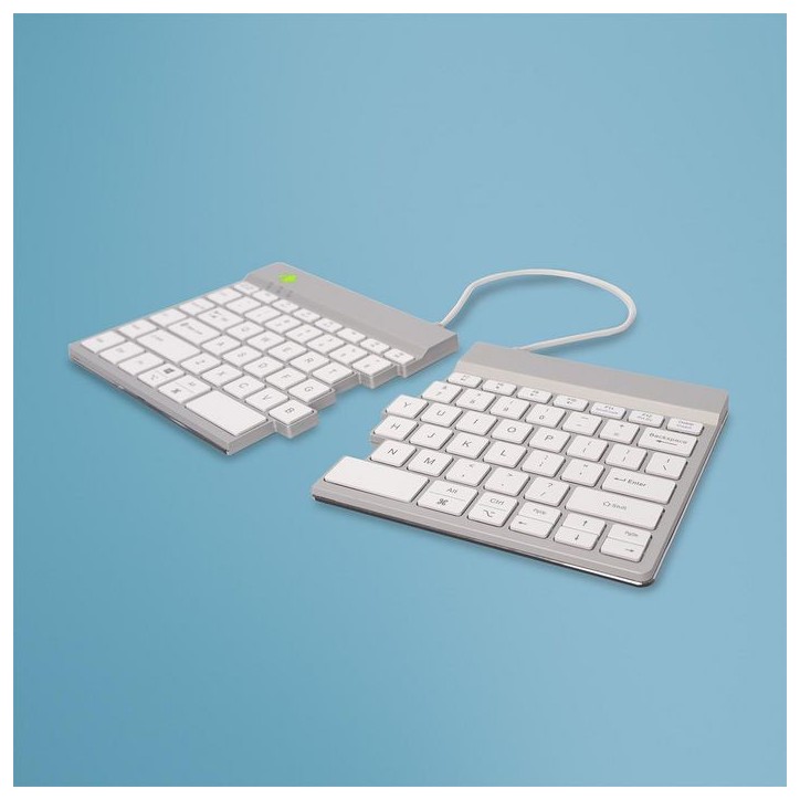 RGOSBUSWLWH R-Go Split Break keyboard, QWERTY (US), bluetooth, white