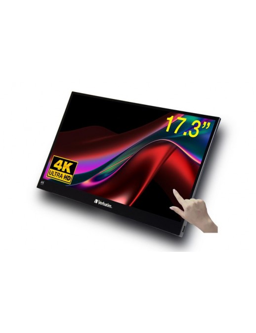 32239 32239 Verbatim PMT-17-4K Portable Touchscreen Monitor 17.3" 4K Ultra HD Metal Housing