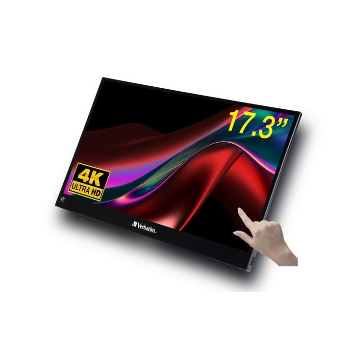 32239 Verbatim PMT-17-4K Portable Touchscreen Monitor 17.3" 4K Ultra HD Metal Housing 32239 Verbatim PMT-17-4K Portable Touchscreen Monitor 17.3" 4K Ultra HD Metal Housing