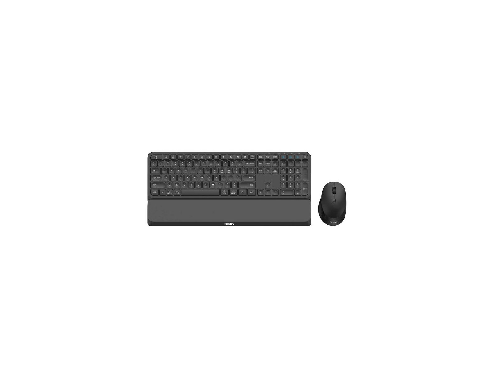 SPT6607B/21 SPT6607B/21 Philips 6000 series SPT6607B keyboard Mouse included RF Wireless + Bluetooth Black, Nordic Language