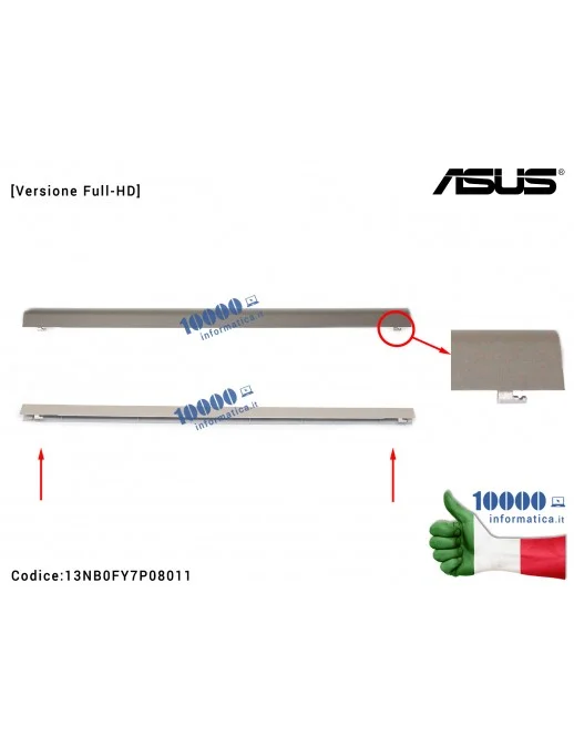 13NB0FY7P08011 Copri Cerniere Coperchio [Versione Full-HD] ASUS VivoBook X510 S510 (ICICLE GOLD) S510U S510UA S510UN S501UR X...