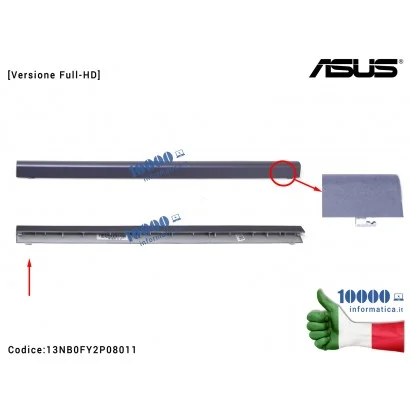 13NB0FY2P08011 Copri Cerniere Coperchio [Versione Full-HD] ASUS VivoBook X510 S510 (STAR GREY) S510U S510UA S510UN S501UR X51...