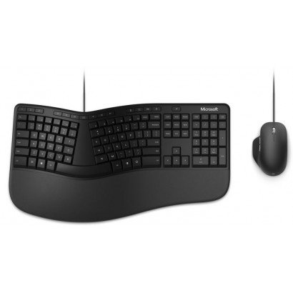 RJU-00006 RJU-00006 Microsoft Ergonomic Desktop Keyboard Mouse Included Usb Qwertz German Black