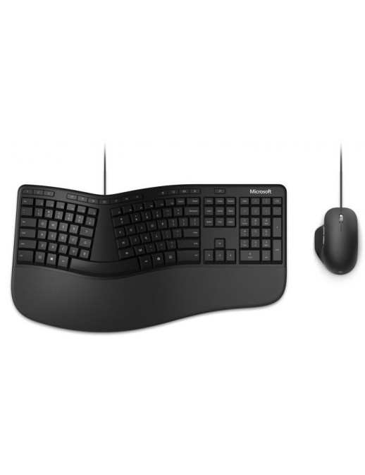 RJU-00006 RJU-00006 Microsoft Ergonomic Desktop Keyboard Mouse Included Usb Qwertz German Black