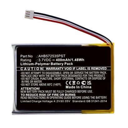 MBXWHS-BA185 MBXWHS-BA185 CoreParts 1.48 Wh Li-Pol 3.7V 400mAh Black for Jabra Wireless Headset Evolve 75 AHB572535PST