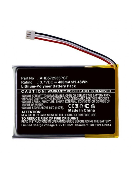 MBXWHS-BA185 MBXWHS-BA185 CoreParts 1.48 Wh Li-Pol 3.7V 400mAh Black for Jabra Wireless Headset Evolve 75 AHB572535PST