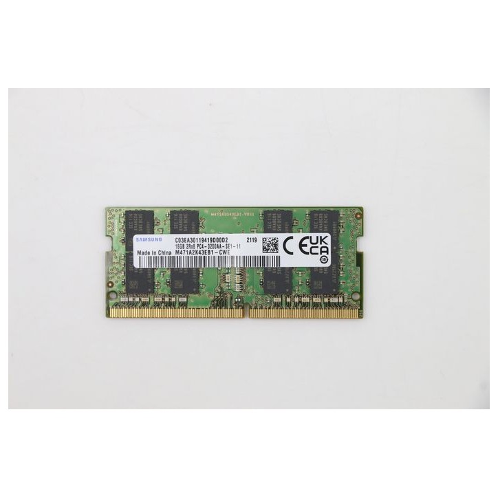 5M30Z71647 Lenovo SoDIMM memory module, 16GB capacity, DDR4 standard, 3200MHz speed, 1.2V voltage, dual rank, unbuffered design.