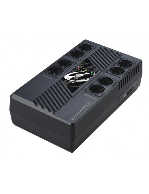 10121164 10121164 PowerWalker 600VA / 360W, 170-280 V AC, 50-60Hz, 1x 12V/7Ah, 8x CEE 7/5, 200x100x345 mm