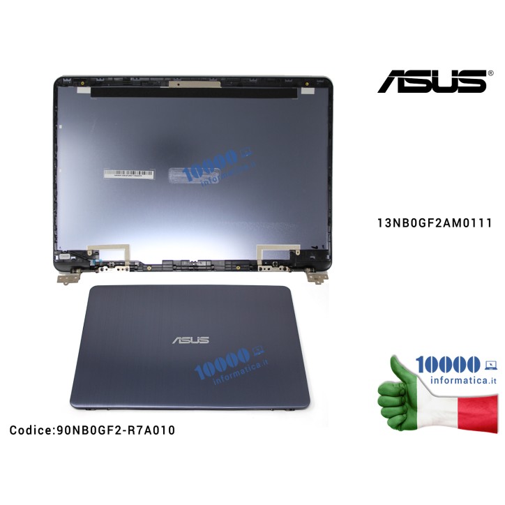 Scocca Superiore Cover LCD ASUS X411 S410 series Versione 2 90NB0GF2-R7A010 Cover LCD ASUS VivoBook S410 [AL] (STAR GREY) A411 F