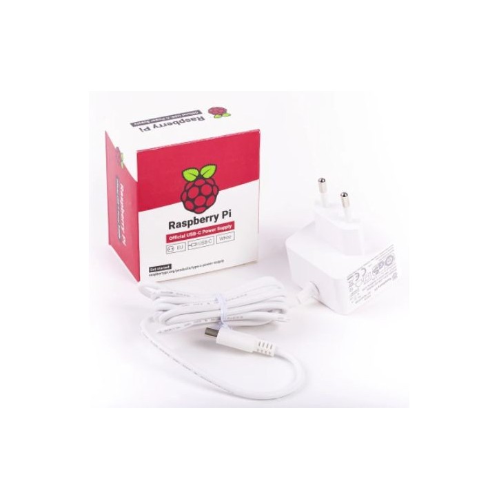 RPI4 PSU EU WHITE Raspberry Pi Pi Power Supply USB-C for RPI PS 15W WT EU RPI4 PSU EU WHITE Raspberry Pi Pi Power Supply USB-C for RPI PS 15W WT EU