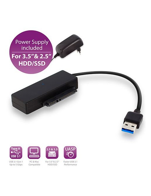 USB3.0SATAHDDSSD USB3.0SATAHDDSSD MicroConnect 2.5" and 3.5" SATA HDD SSD to USB 3.1 Gen1 adapter cable