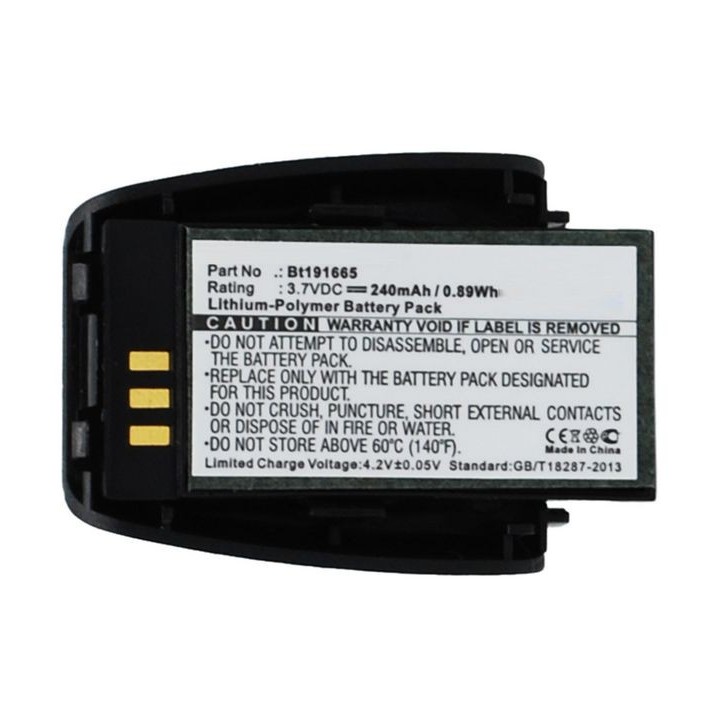 MBXWHS-BA008 CoreParts Battery for Wireless Headset 0.9Wh Li-Pol 3.7V 240mAh Black, for At&T SB3014, TL780 BT291665 SB3014, TL78
