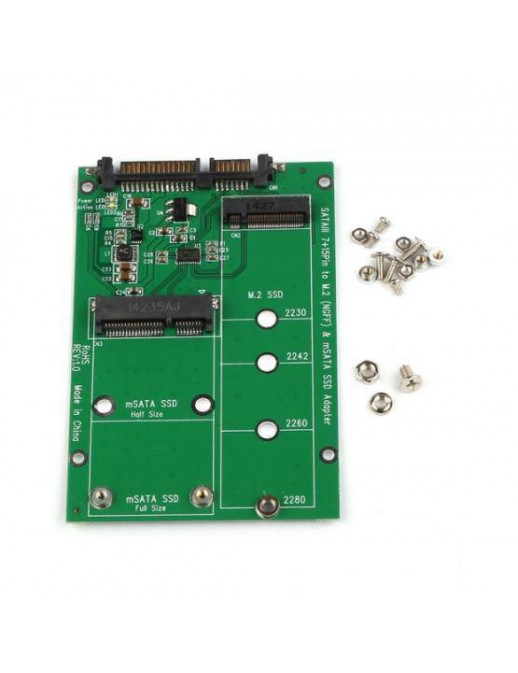 MSNX1100 MSNX1100 CoreParts NGFF M.2 / mSATA to SATA Adapter M.2 up to 80mm MSNX1100