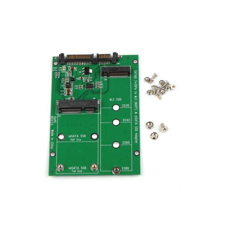 MSNX1100 CoreParts NGFF M.2 / mSATA to SATA Adapter M.2 up to 80mm MSNX1100 MSNX1100 CoreParts NGFF M.2 / mSATA to SATA Adapter M.2 up to 80mm MSNX1100