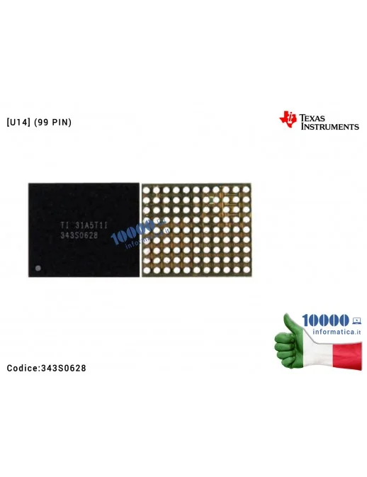 343S0628 IC Chip 343S0628 Touch Screen Controller SMD Fix per Scheda Madre iPhone 5 5G [U14] (99 PIN)