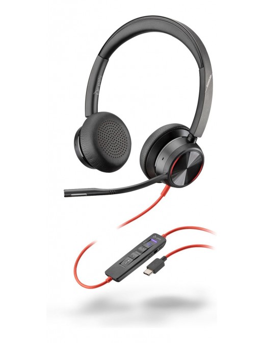 8X225AA 8X225AA HP Blackwire 8225 Stereo Microsoft Teams Certified USB-C Headset +USB-C/A Adapter 214409-01