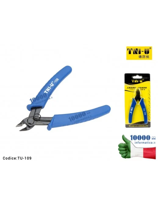 TU-109 Pinza Diagonale TNI-U TU-109 Tronchesino Di Precisione Alto Tenore di Carbonio Acciaio Inox con impugnatura antiscivol...