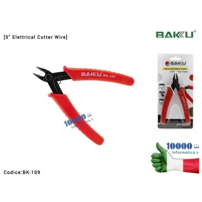 BK-109 Pinza Tronchese Multifunzionale da Taglio BAKU BK-109 [45°] Tronchesina 5" Elettrical Cutter Wire Modellismo Elettroni...