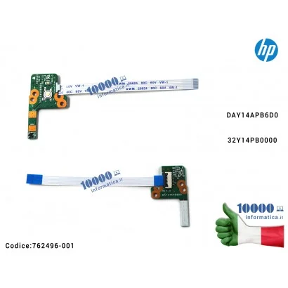 762496-001 Pulsante Tasto Accensione Power Board HP Pavillion 15-P 15-K TPN-Q140 14-P 15Z-P DAY14APB6D0 32Y14PB0000 15-P021CY...