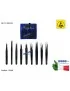 12249 Set 9 Pinzette Antistatiche ESD Anti-magnetica [ESD-10/ESD-11/ESD-12/ESD-13/ESD-14/ESD-15/ESD-16/ESD-17/ESD-34A] Scheda...