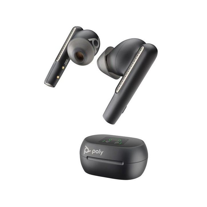 7Y8G9AA HP Voyager Free 60+ UC M Carbon Black Earbuds +BT700 USB-A Adapter +Touchscreen Charge Case 216066-01