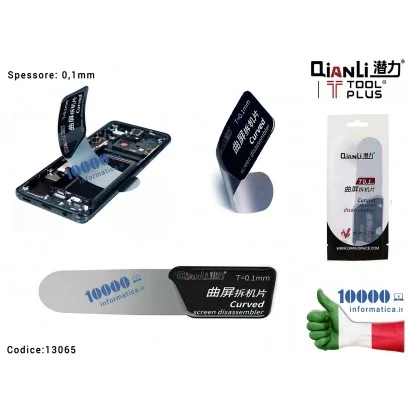 13065 Strumento di Smontaggio QIANLI T-0,1mm Curved Screen Disassebler in Metallo Toughness Metal Sheet Opening Tool Repair T...
