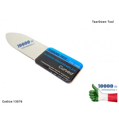 13076 Strumento di Smontaggio TEARDOWN TOOL T-0,1mm Curved Screen Disassebler in Metallo Toughness Metal Sheet Opening Tool R...