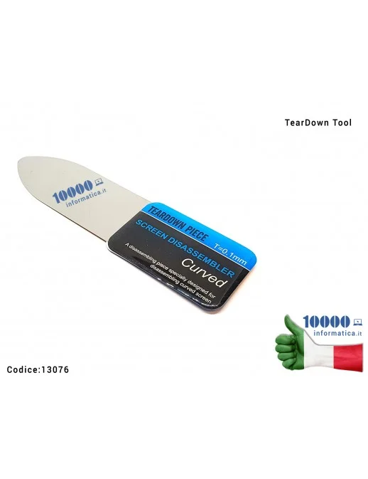 13076 Strumento di Smontaggio TEARDOWN TOOL T-0,1mm Curved Screen Disassebler in Metallo Toughness Metal Sheet Opening Tool R...