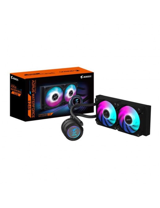 GP-AORUS WATERFORCE II 240 GP-AORUS WATERFORCE II 240 Gigabyte Aorus Waterforce Ii 240 Aio Liquid Cpu Cooler- 2X120Mm Argb Fa...