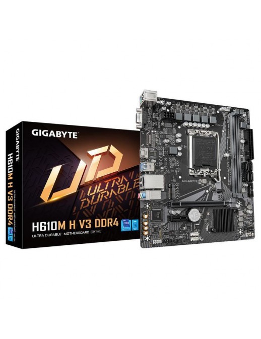 H610M H V3 DDR4 H610M H V3 DDR4 Gigabyte Motherboard - Supports Intel Core 14Th Cpus, 4+1+1 Hybrid Phases Digital Vrm, Up To ...